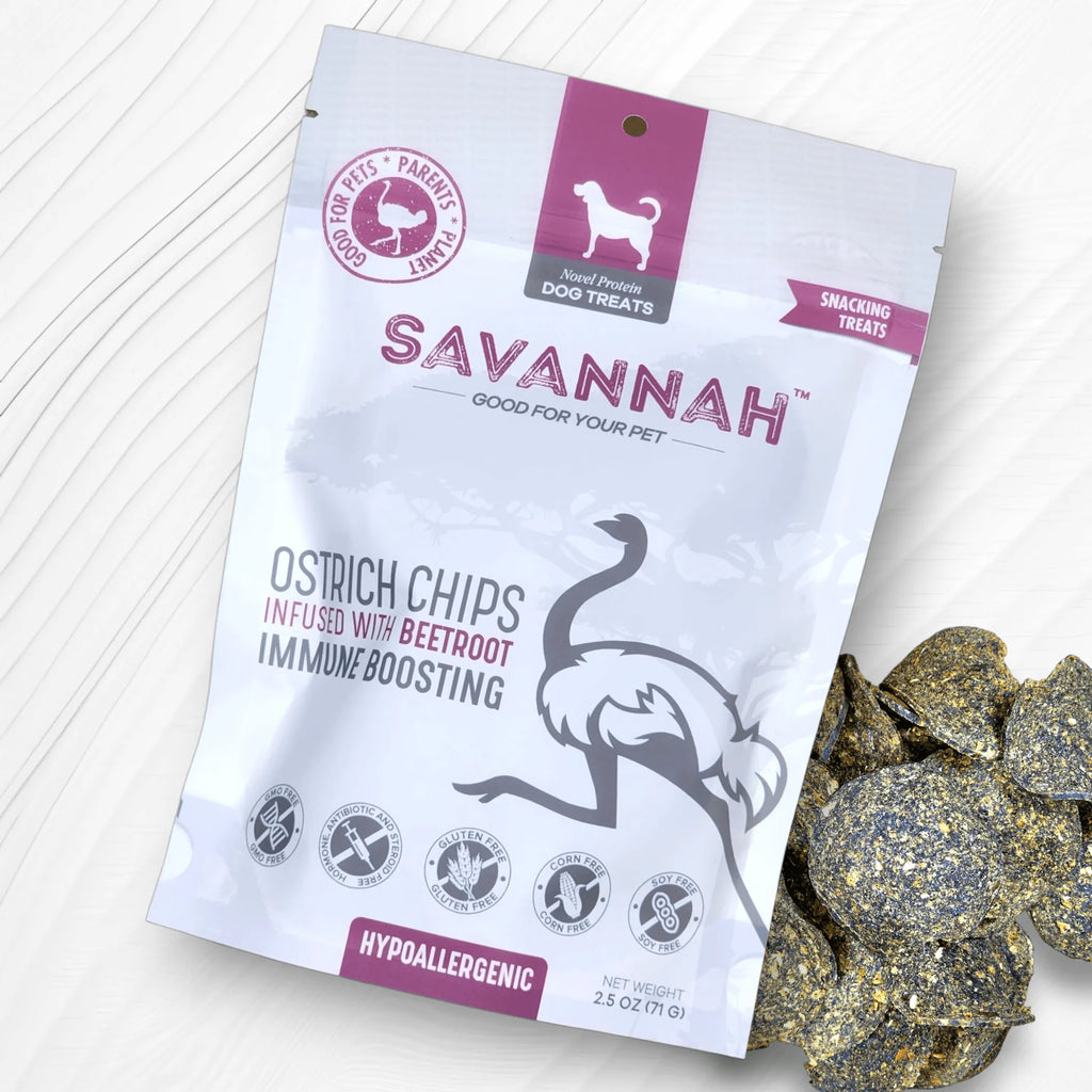 Ostrich Chips with Beetroot : The Flavorful, Immune-Boosting Treat for Dogs