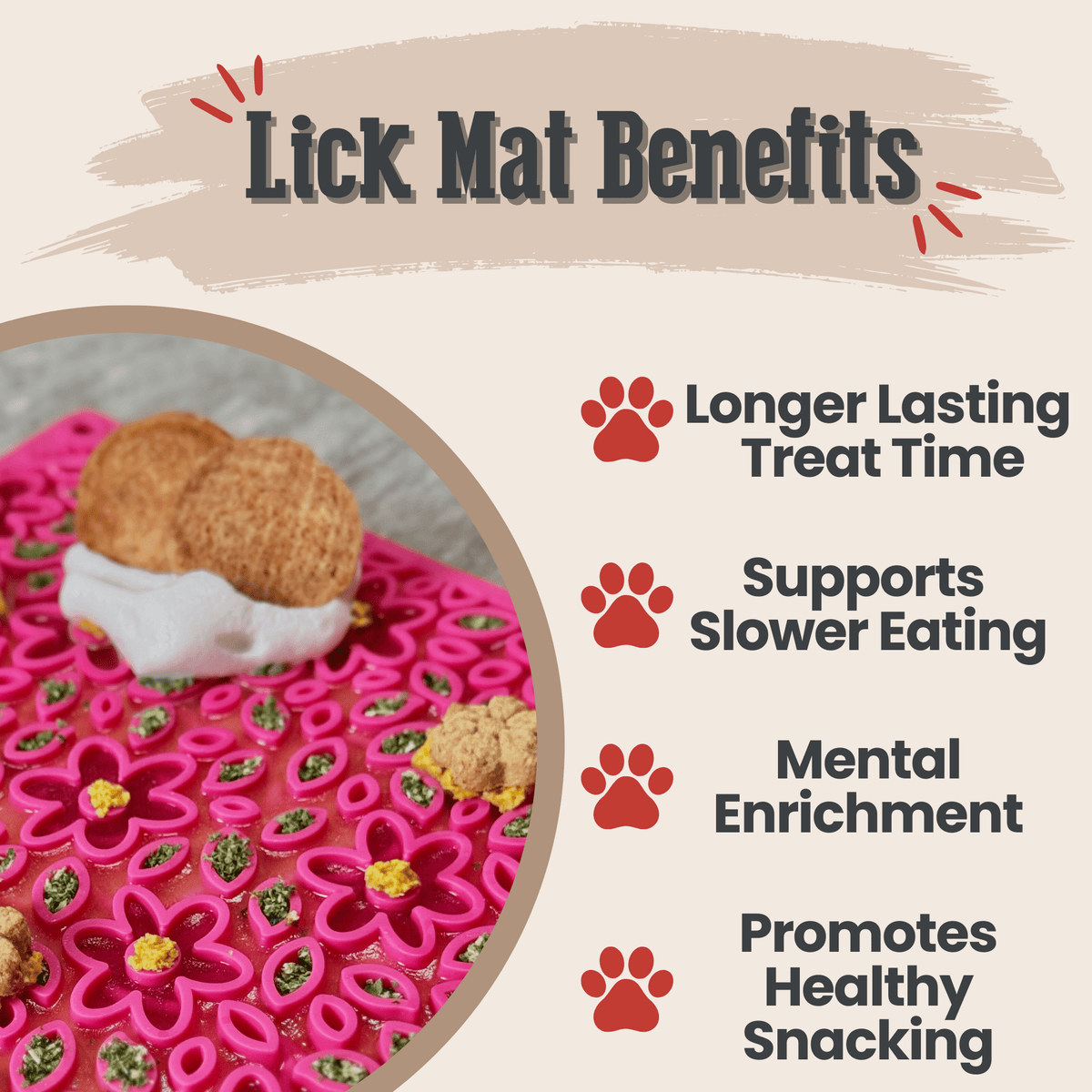 Dog Lick Mats | Slow Feeder & Enrichment Mat for Dogs